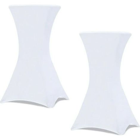 Lot de 2 housses noires pour table haute pliante 110 CM(blanc)