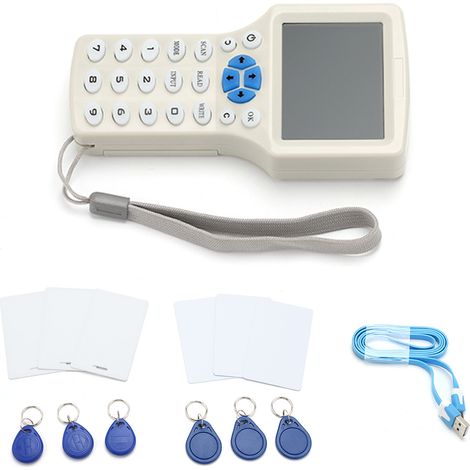 English Multi frequency RFID Id IC Card Reader Writer Copier Duplicator