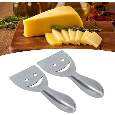 Käseschneider aus Edelstahl mit Smiley-Gesichtsmuster, Küchenutensil mit hohlem Griff, ideal zum Schneiden von Gebäck und Käse. (1/5)