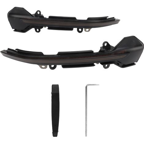 Rétroviseur latéral clignotant feu coque fumée noire transparente ampoule jaune remplacement pour SEAT Leon Mk3 5F (1/5)