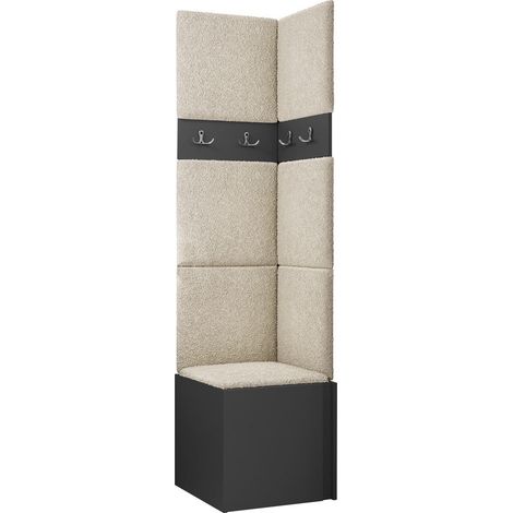 Conjunto para recibidor Pinis XXI, Abriamo 3, 186x42x46cm, Tapiz, Aglomerado laminado, Colocada, Montada en la pared