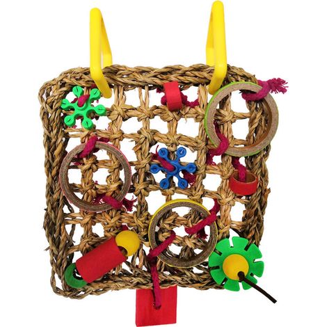 Vogelspielzeug, Wellensittich-Kauartikel, Kaufutter, Papageienspielzeug, Vogelfutter, Kletterwand und Wellensittichfutter für kleine und mittelgroße Vögel (A)