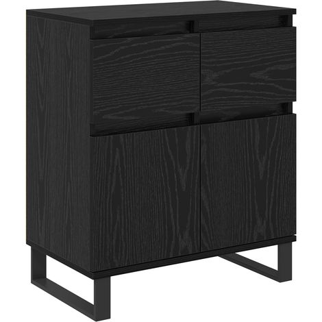 Maison Exclusive - Vitrina con cajón Roble Negro 60 x 35 x 70 cm