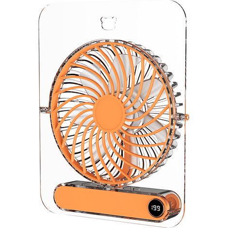 Ventilateur Pince Rechargeable USB, Ventilateur de Bureau Silencieux à Grande Puissance, Fixation Murale ou sur Lit, Idéal pour Étudiants, Chambre et Maison