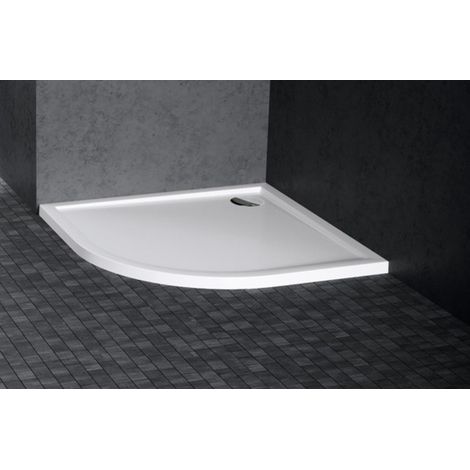 Receveur de douche ¼ de cercle NOVELLINI VICTORY blanc 80x80 cm H 4,5cm (1/4)