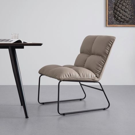 Mömax Sessel Eleina Taupe Lederlook (1/5)