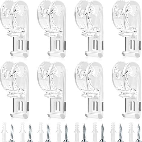 CCYKXA Safety chain support for roller blinds - 8 roller blind rope guides, roller blind chain support, guide hook for transparent rope, P-clip for (1/5)