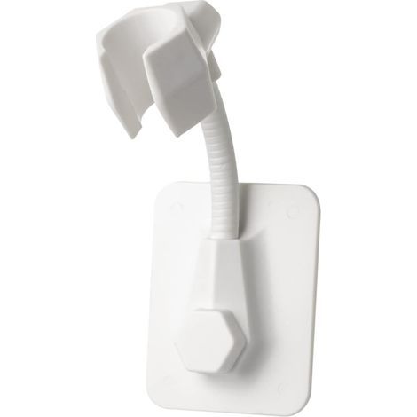 Supporto regolabile per soffione doccia in 2 pezzi, installazione senza perforazione per accessori da bagno (1/5)