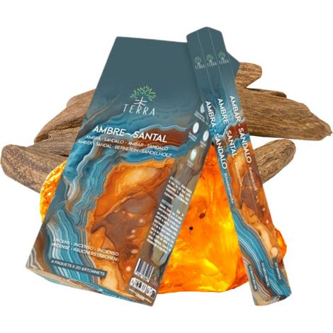 Bastoncini di incenso Terra Amber Santal, 20 pezzi. (1/2)