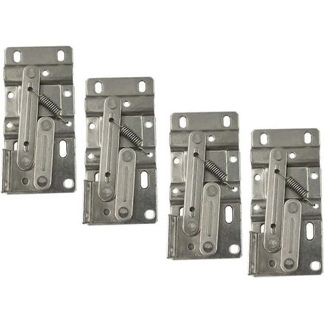 NUOBESTY 2 paires de charnières d'angle pour meuble, ouverture à 45 degrés vers le bas, en fer (1/5)