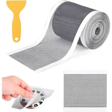 Filtre à cheveux de douche - Filtre de sol de salle de bain - Récupérateur de cheveux pour canalisations de douche - 10 m x 7 cm (1/5)