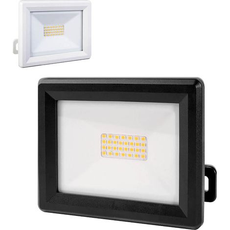 Projecteur LED Noir 20W, 1880 lumens, IP65, 4000K Blanc-neutre, connecteur rapide, fixation orientable 3D - Tibelec (1/5)
