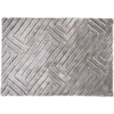 Tappeto shaggy effetto 3D MAZE - Grigio - 160 x 230 cm