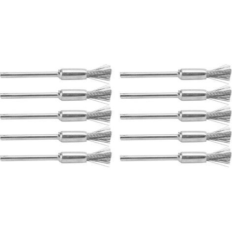 Jeu de 10 Brosses à Roues de Fil d'Acier Inoxydable pour Nettoyage et Polissage avec Machine (1/5)
