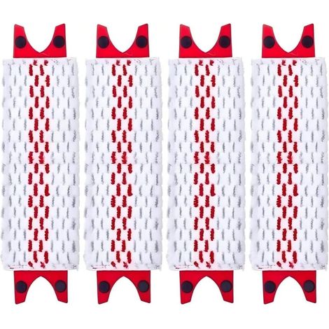 4 Stück Bodenwischer Ersatzbezug, für Vileda Wischmopp Ersatz Mikrofaser Set 1436cm,für Vileda Ultramat Mop Ersatz 2in1, Leicht zu Befestigen,Staubwischer,für Alle Flecken Entfernen Boden