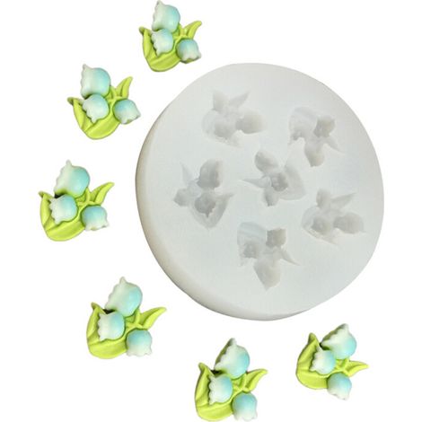 Stampi in silicone per candele a forma di fiore, 6 cavità, -D
