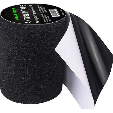 ZVD Adhésif Antidérapant - Ruban Adhésif Antidérapant pour les Sols Intérieurs et Extérieurs - Idéal pour les Escaliers et les Marches - Noir - 10 m x 30 cm (1/5)