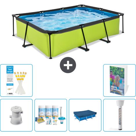 Exit Pool Rechteckig - 300x200x65 cm - 7-teilig S237