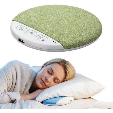 Longziming - Enceinte d'oreiller pour le sommeil - Mini enceinte portable pour oreiller - Enceinte à placer sous l'oreiller avec minuteur pour favoriser le sommeil - Verte (1/5)