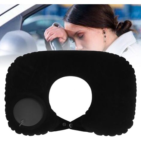 Appuie-tête gonflable automatique en forme de U pour voiture A (noir)