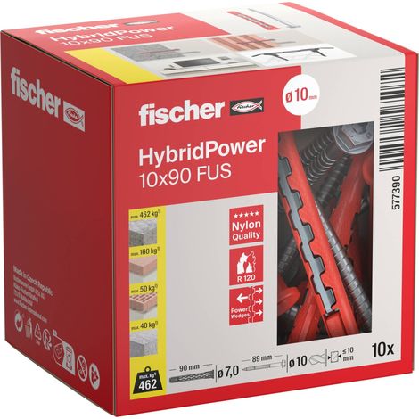 Fischer 577390 HybridPower Set de chevilles 90 mm 10 pc(s)