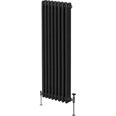 Traditional 3 Column Radiator - 1800 x 382mm - Black