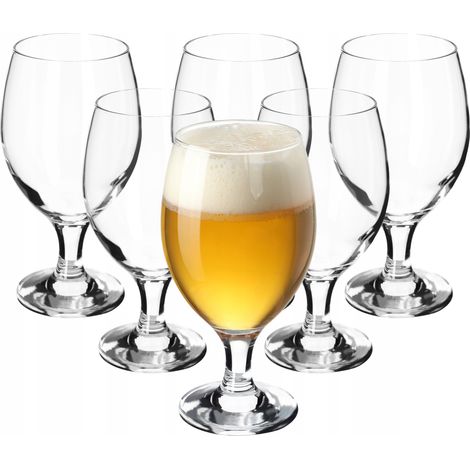 KADAX Biergläser Set, Bierseidel aus Glas, Biertulpen, 400 ml, 6 Stück