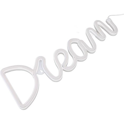 Applique murale néon LED Dream à piles USB pour chambre, salon, bar, fête, Noël, mariage