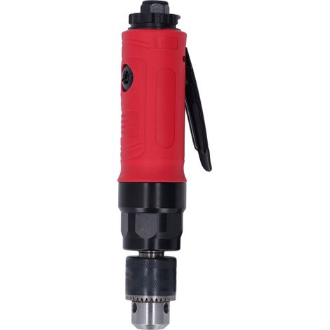 Perceuse pneumatique droite 3/8in manche droit avec clé 2500 tr/min, outil de perçage air à réducteur alliage zinc (1/5)