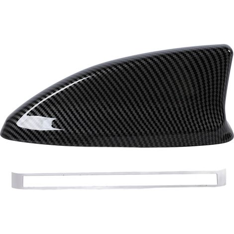 Couvercle de Base de l'antenne du Toit, Couverture d'antenne Ailerons Requin à Fente à Fente Facile Fenaire (Style Fibre de Carbone). (1/5)