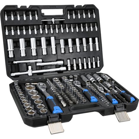 SW Stahl Steckschlüsselsatz 171-teilig – mit Ratschen 1/4", 3/8", 1/2", Bits und Adaptern (1/5)