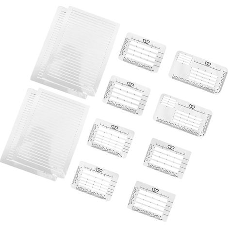 Kit de 12 pochoirs en plastique pour calligraphie et écriture (1/5)