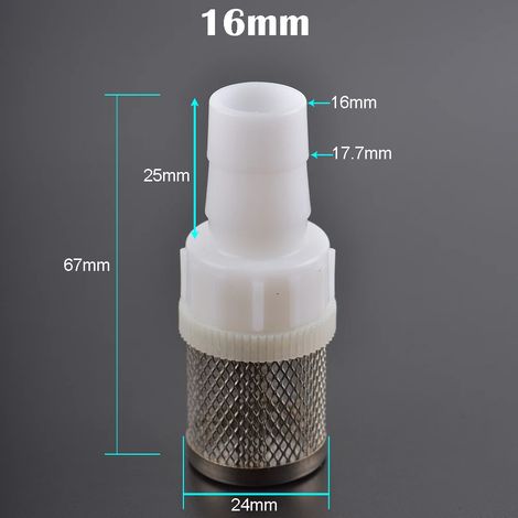 Filtre à tuyau (16 mm - Chine continentale) pour lavage de voiture, arrosage de jardin, aquarium, en acier inoxydable. (1/5)