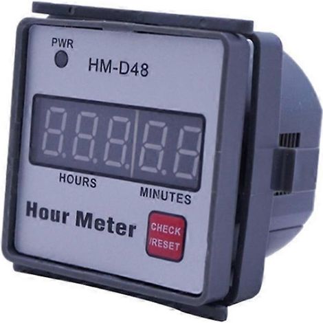 Compteur horaire AC220V HM-D48 0999,99h Compteur horaire numérique pour tondeuse à gazon (1/5)