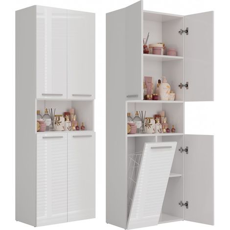 Columna de baño Nel 1K/DK, blanco brillante (1/5)