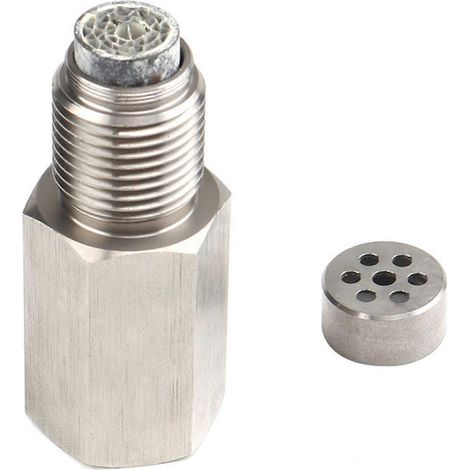 Adaptateur de sonde lambda M18x1,5 avec éléments filtrants pour sonde lambda à hydrogène décatalysée, entretoise d'extension, réparation du voyant moteur. (1/5)