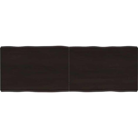 Tischplatte 120x40x(2-6) cm Massivholz Behandelt Baumkante