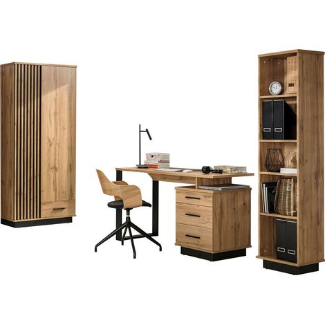 Conjunto para oficina en casa Tenodeu 119 , Con cajones, Aglomerado laminado, MDF (1/5)