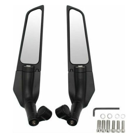 Pair Auto-Rückspiegel, 2 Stück, Motorrad-modifizierter Windflügel, schwenkbar, universeller Rückspiegel-Spoiler, 90 ° drehbar, verstellbare Seitenspiegel – Schwarz (1/5)