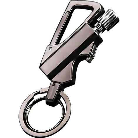 Briquet Éternel 3 en 1, Allume-feu en Métal avec Ouvre-Bouteille, Mini Briquet Multifonction pour Sac à Dos et Clés, Idéal pour Camping, Randonnée et Urgence - Cadeau Homme Pratique (1/5)