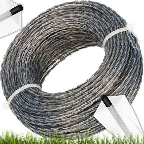 Fil de coupe renforcé 2,7 mm – 15 m – Haute résistance à la déchirure – Tonte précise des herbes dures