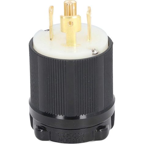 Prise verrouillable pour générateur, 4 pôles, 5 conducteurs, 30 A, 120/208 V, adaptateur de verrouillage rotatif universel L21-30P pour machines