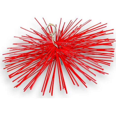 Hérisson rond synthétique  Embout acier fileté M121,75mm  Ramonage - Ø 400 mm - Hérisson nylon