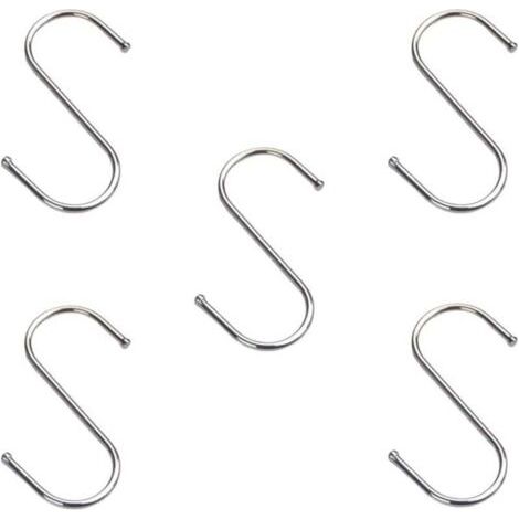 5 Pièces Crochets Acier Inoxydable, Crochet de Suspension, Crochets de Cuisine, pour Salle de Bain, Cuisine, Chambre à Coucher