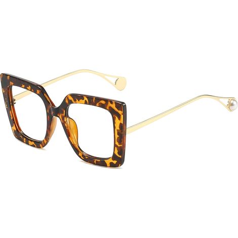 Lunettes De Lecture - 1 Paire - Métal Et Verre - Anti Lumière Bleue - Femme Et Loisir - Noir Carré (1/5)