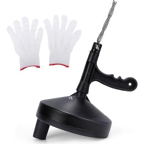 10 m Abflussreiniger mit Handschuhen, robustes Werkzeug zur Reinigung von Abflüssen in Bad, Küche, Badewanne, Dusche und anderen Abflüssen.