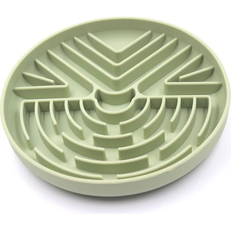 Gamelle anti-éclaboussures pour chiens, gamelle anti-éclaboussures en silicone pour chiens et chats, tapis anti-éclaboussures pour chiens avec brosse de nettoyage, ventouse antidérapante, labyrinthe (1/5)