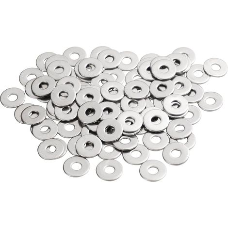 Rondelles Metal M5, Rondelles Plates 100 Pièces, Rondelle Inox M5 x 15mm, Rondelle en 304 Acier Inoxydable DIN9021 / ISO7093, Penny Rondelles pour Vis et écrous (1/3)