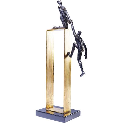 Kare Design oggetto decorativo Elements Come Together, oro/nero, statuetta simbolo insieme/ringraziamento, idea regalo per dire grazie, stile contemporaneo/industrial/minimalista, 51x12x22cm (A/L/P) (1/5)