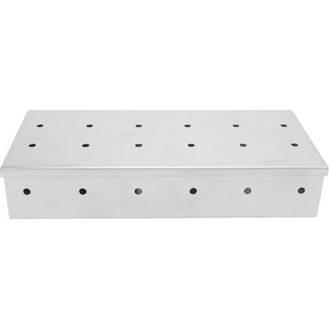 Boîte de Fumeur rectangulaire Professionnelle, Ajoutez Une saveur de BBQ Smokey, boîte de Fumeur en Acier Inoxydable pour Accessoires de grillades (1/5)